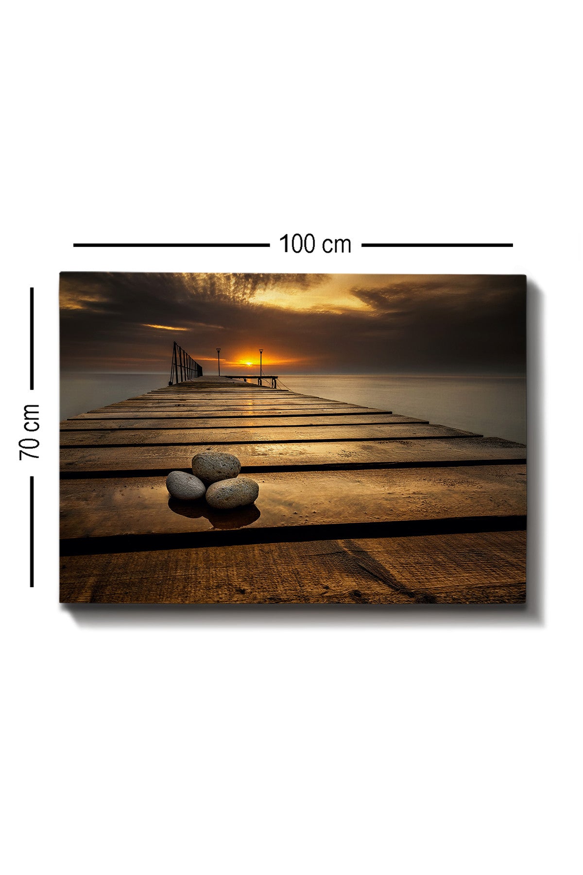 Impressionante pintura decorativa em tela, 70 x 100 cm | 100% tela, 100% moldura de madeira (3 cm de espessura) | Perfeito para amantes de decoração e arte