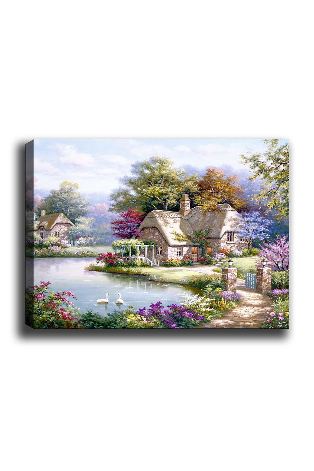Impressionante pintura decorativa em tela, 70 x 100 cm | 100% tela, 100% moldura de madeira (3 cm de espessura) | Perfeito para amantes de decoração e arte