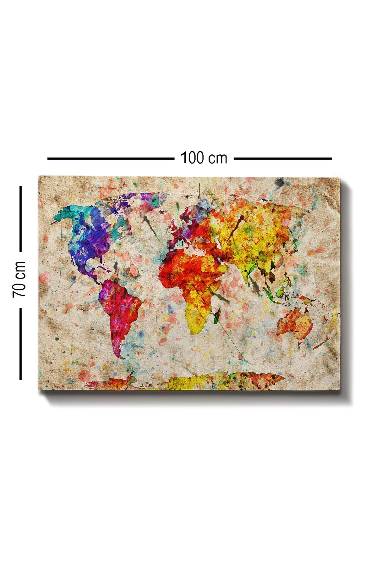 Impressionante pintura decorativa em tela, 70 x 100 cm | 100% tela, 100% moldura de madeira (3 cm de espessura) | Perfeito para amantes de decoração e arte