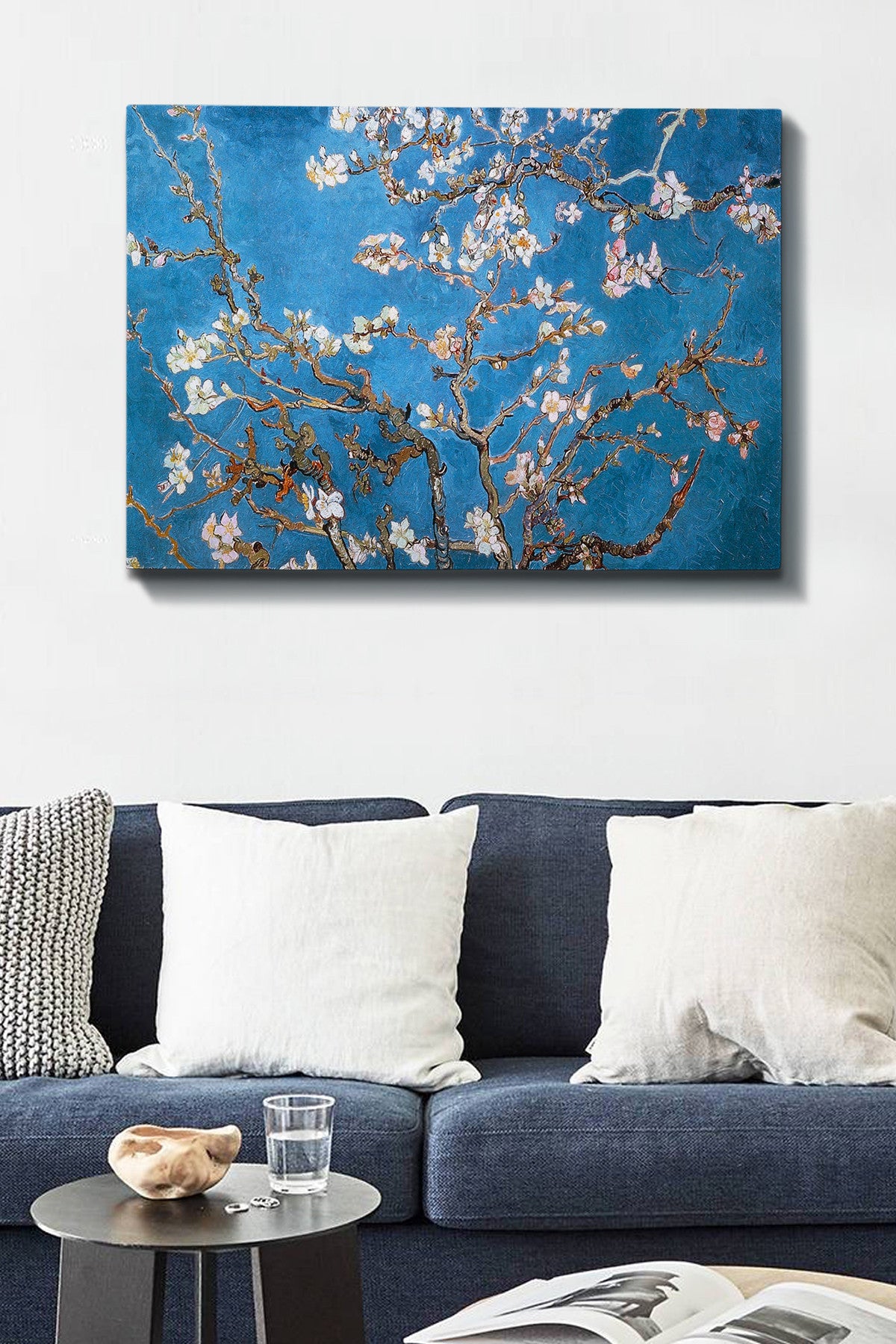 Pintura decorativa em tela de Vincent van Gogh, 70 x 100 cm | 100% tela, 100% moldura de madeira (3 cm de espessura) | Perfeito para amantes de decoração e arte