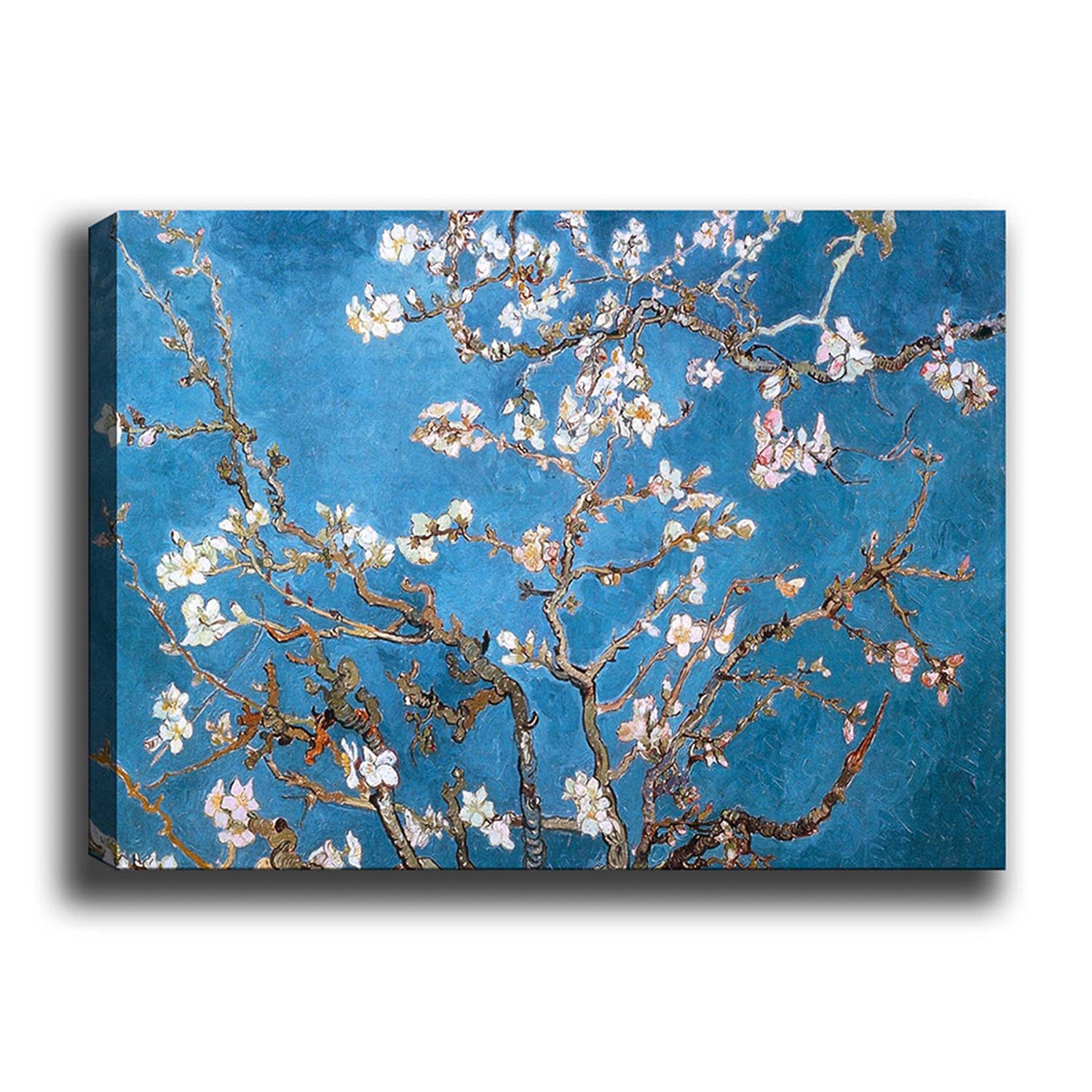 Pintura decorativa em tela de Vincent van Gogh, 70 x 100 cm | 100% tela, 100% moldura de madeira (3 cm de espessura) | Perfeito para amantes de decoração e arte