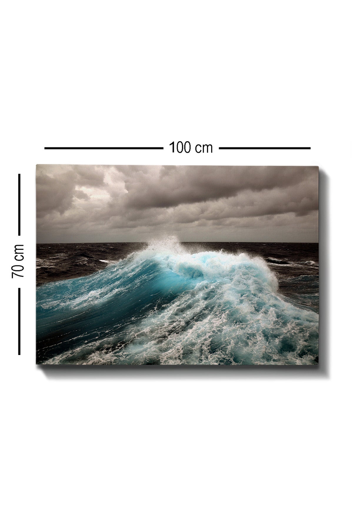 Impressionante pintura decorativa em tela, 70 x 100 cm | 100% tela, 100% moldura de madeira (3 cm de espessura) | Perfeito para amantes de decoração e arte