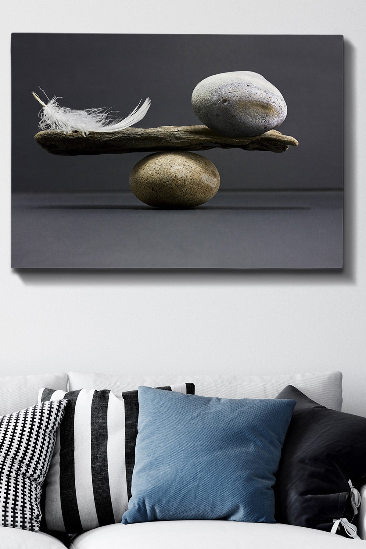 Impressionante pintura decorativa em tela, 70 x 100 cm | 100% tela, 100% moldura de madeira (3 cm de espessura) | Perfeito para amantes de decoração e arte