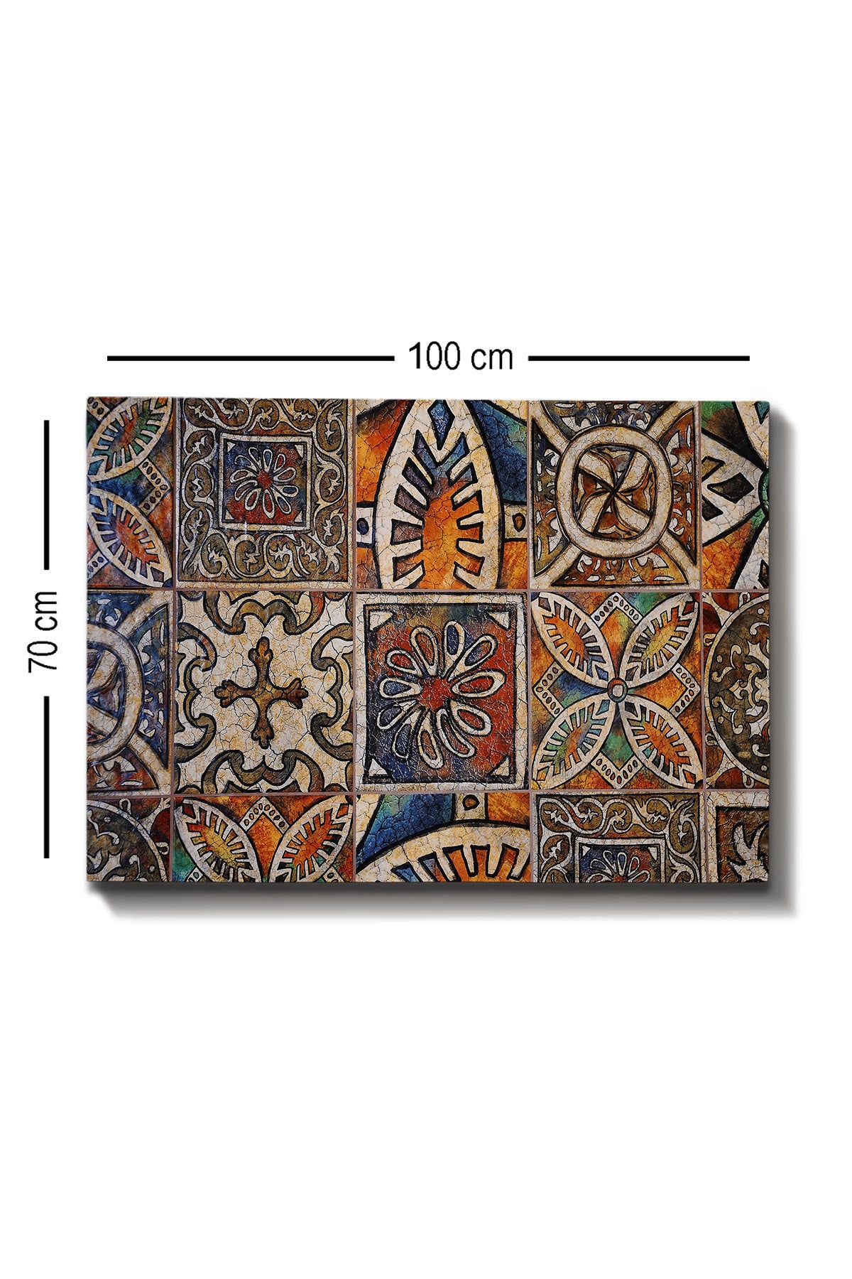 Impressionante pintura decorativa em tela, 70 x 100 cm | 100% tela, 100% moldura de madeira (3 cm de espessura) | Perfeito para amantes de decoração e arte