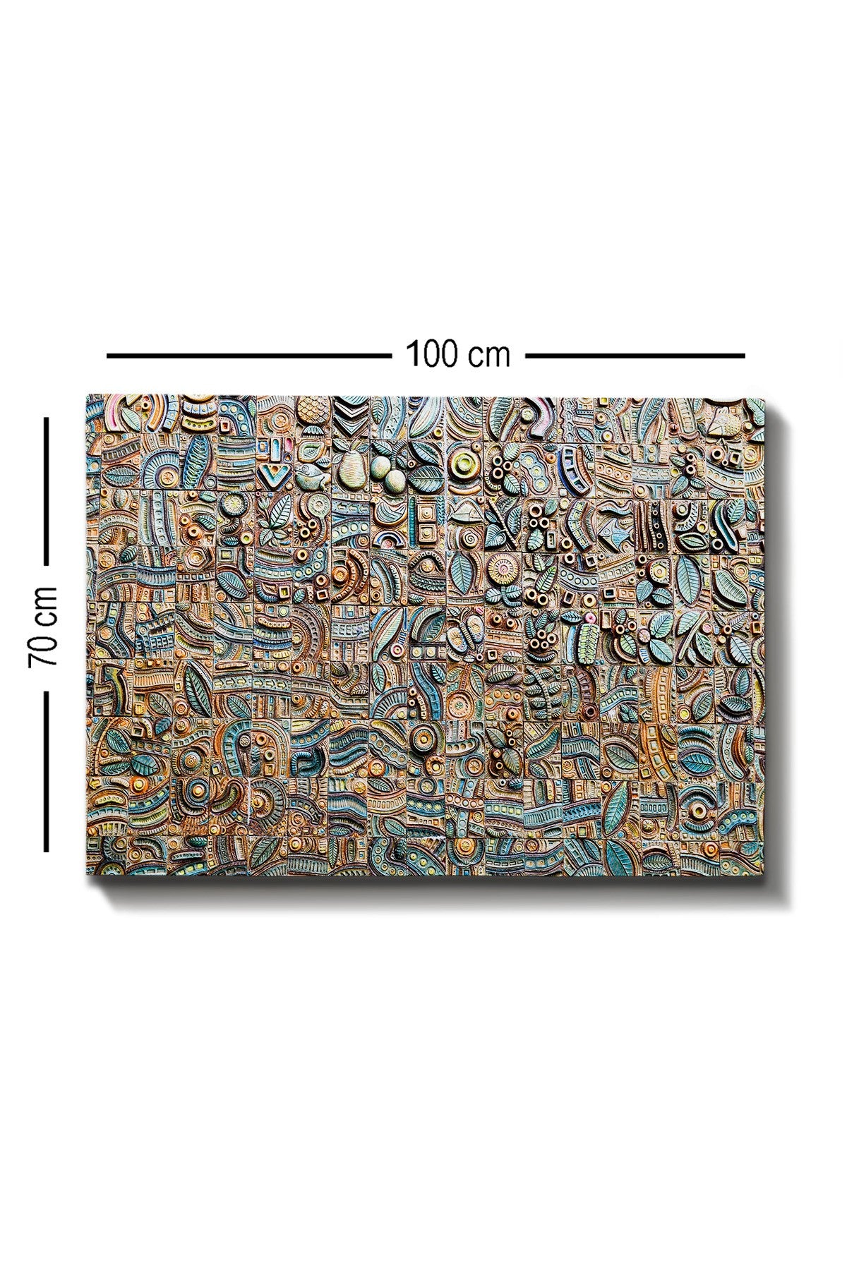 Impressionante pintura decorativa em tela, 70 x 100 cm | 100% tela, 100% moldura de madeira (3 cm de espessura) | Perfeito para amantes de decoração e arte