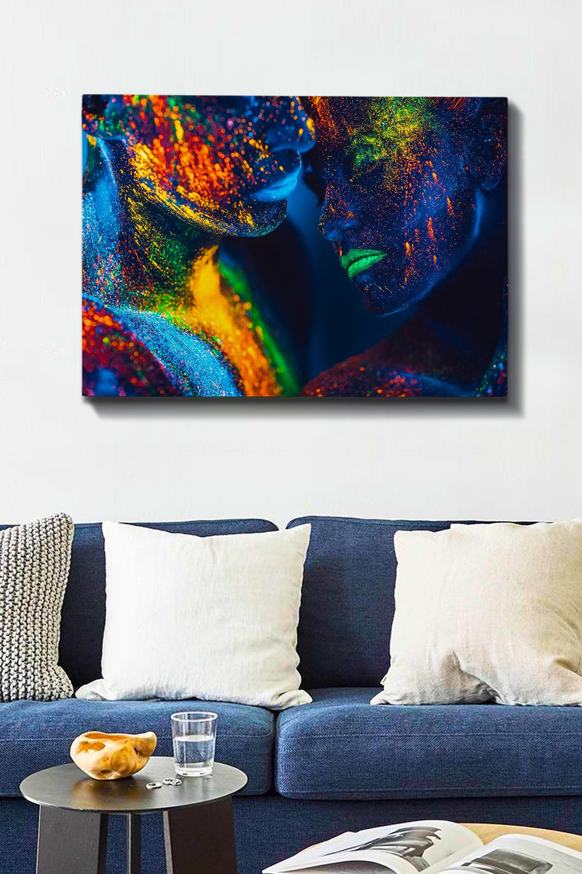 Impressionante pintura decorativa em tela, 70 x 100 cm | 100% tela, 100% moldura de madeira (3 cm de espessura) | Perfeito para amantes de decoração e arte