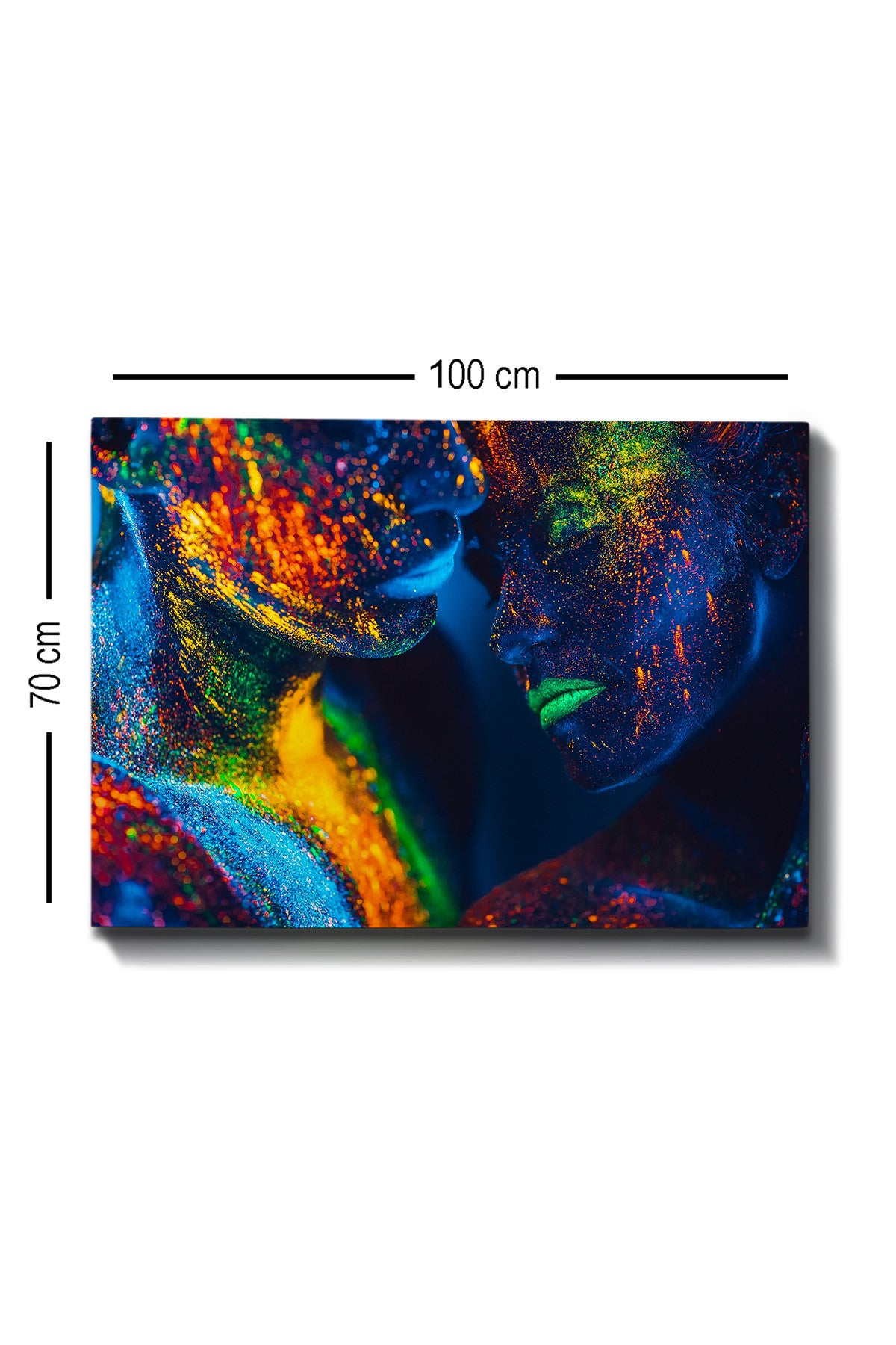 Impressionante pintura decorativa em tela, 70 x 100 cm | 100% tela, 100% moldura de madeira (3 cm de espessura) | Perfeito para amantes de decoração e arte