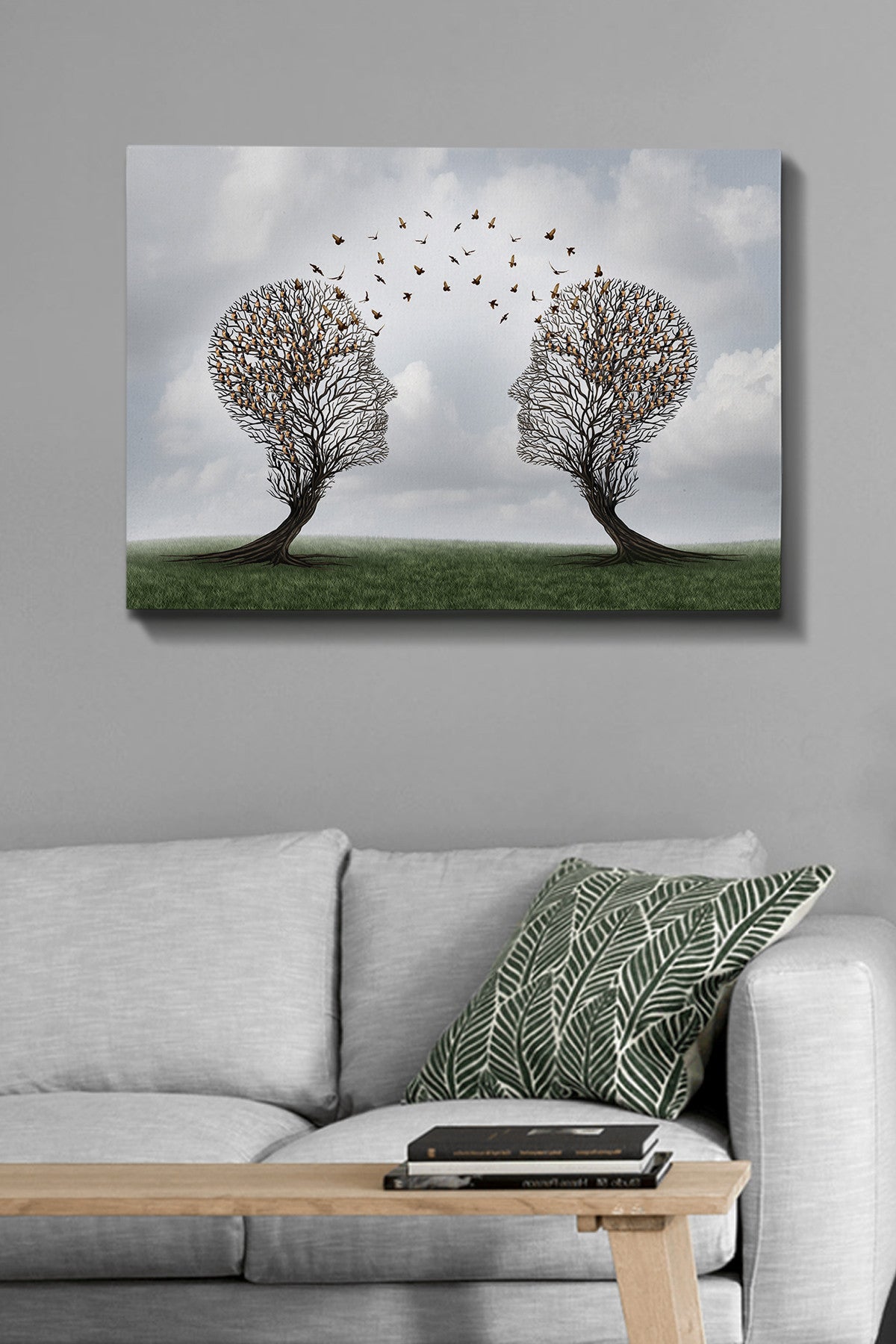 Impressionante pintura decorativa em tela, 70 x 100 cm | 100% tela, 100% moldura de madeira (3 cm de espessura) | Perfeito para amantes de decoração e arte, artista anônimo