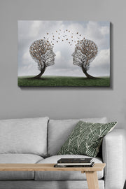 Impressionante pintura decorativa em tela, 70 x 100 cm | 100% tela, 100% moldura de madeira (3 cm de espessura) | Perfeito para amantes de decoração e arte, artista anônimo