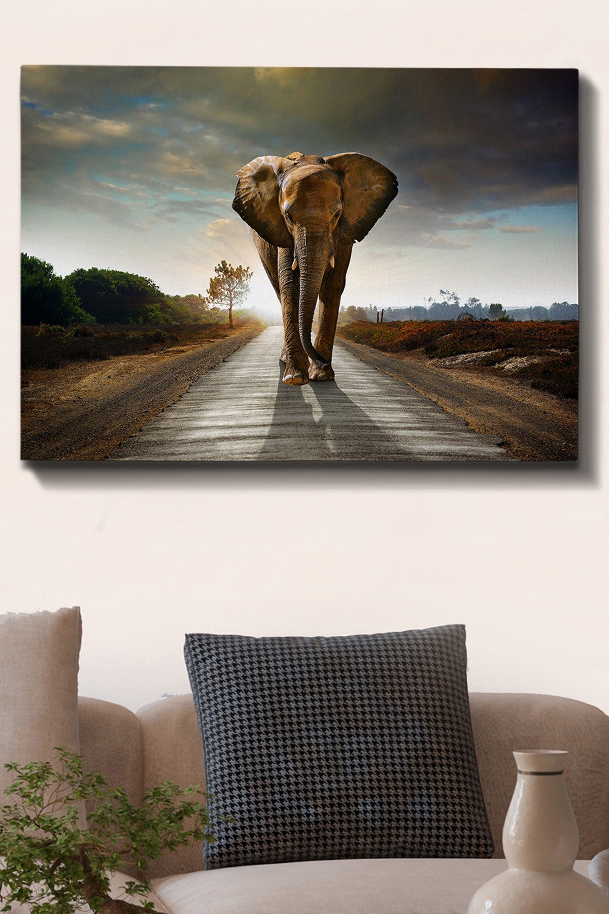Impressionante pintura decorativa em tela, 70 x 100 cm | 100% tela, 100% moldura de madeira (3 cm de espessura) | Perfeito para amantes de decoração e arte