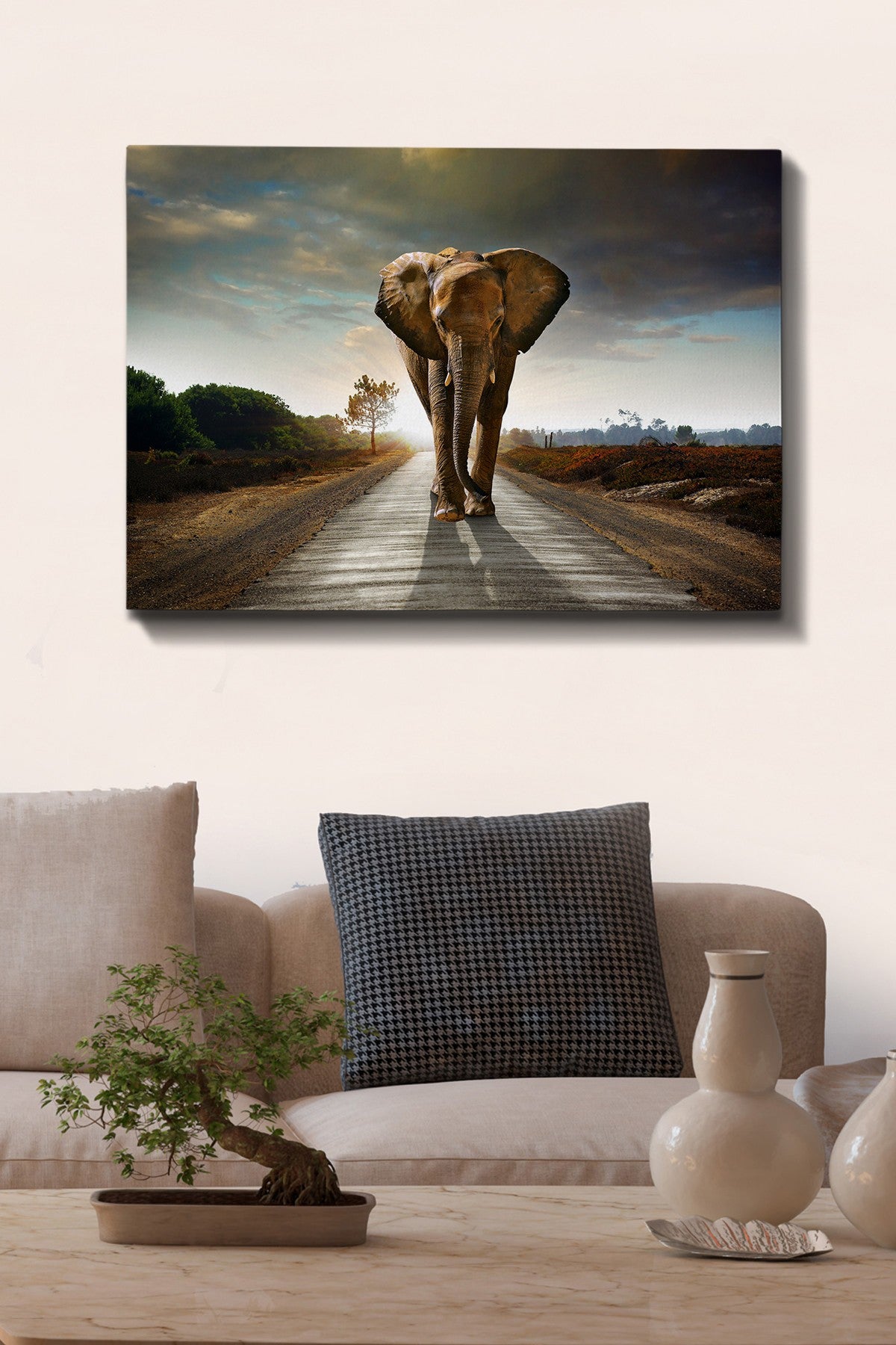 Impressionante pintura decorativa em tela, 70 x 100 cm | 100% tela, 100% moldura de madeira (3 cm de espessura) | Perfeito para amantes de decoração e arte