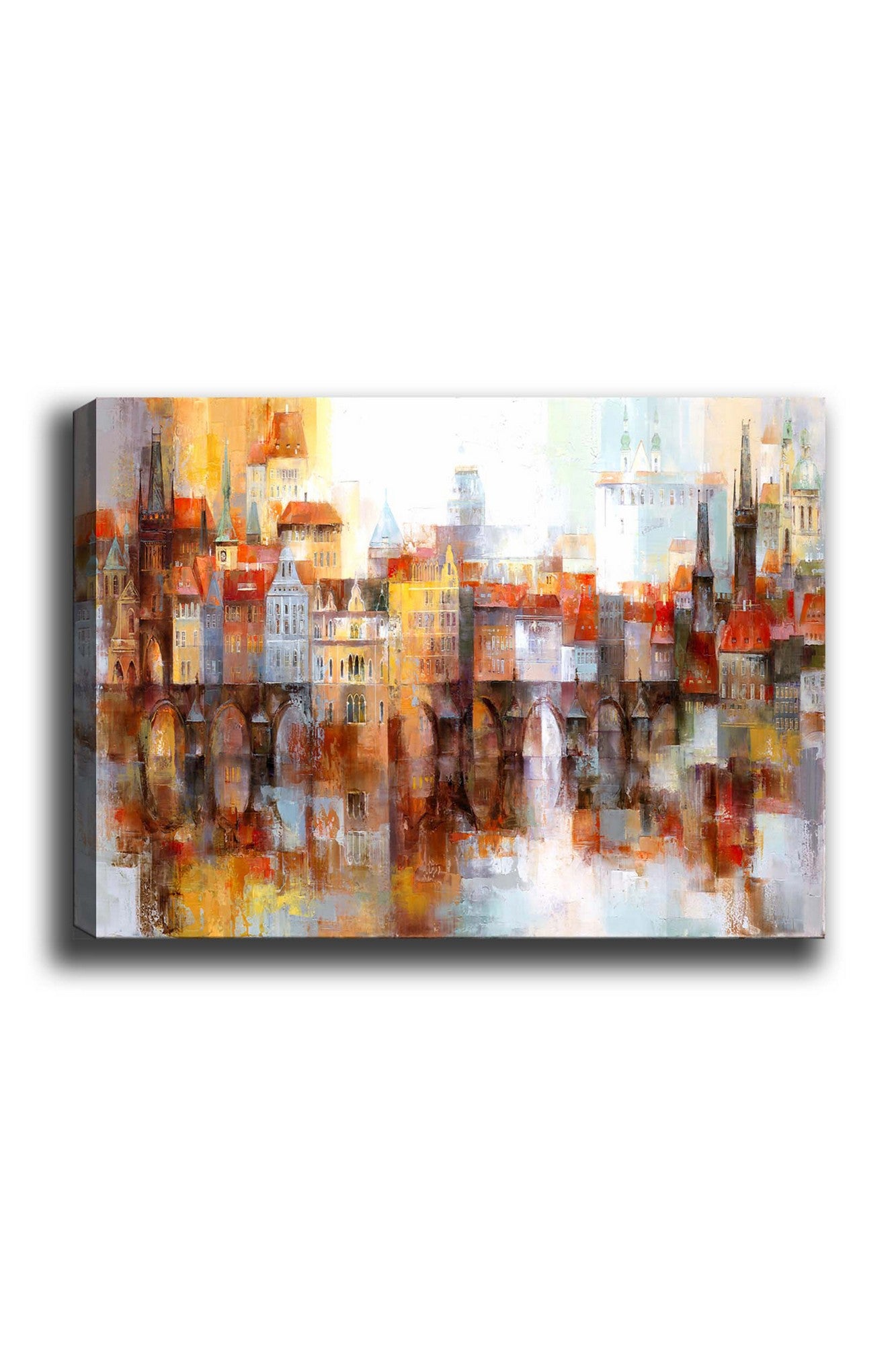 Impressionante pintura decorativa em tela, 70 x 100 cm | 100% tela, 100% moldura de madeira (3 cm de espessura) | Perfeito para amantes de decoração e arte, artista anônimo