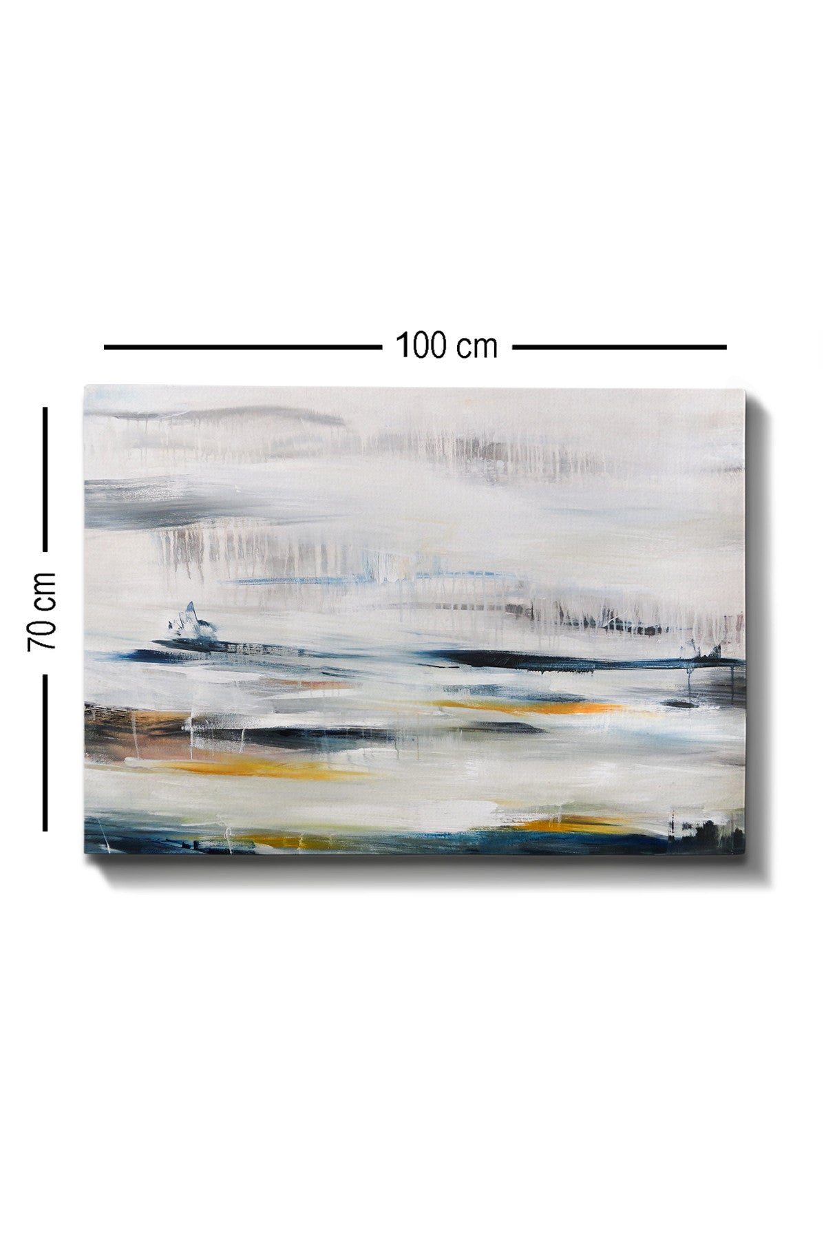 Impressionante pintura decorativa em tela, 70 x 100 cm | 100% tela, 100% moldura de madeira (3 cm de espessura) | Perfeito para amantes de decoração e arte