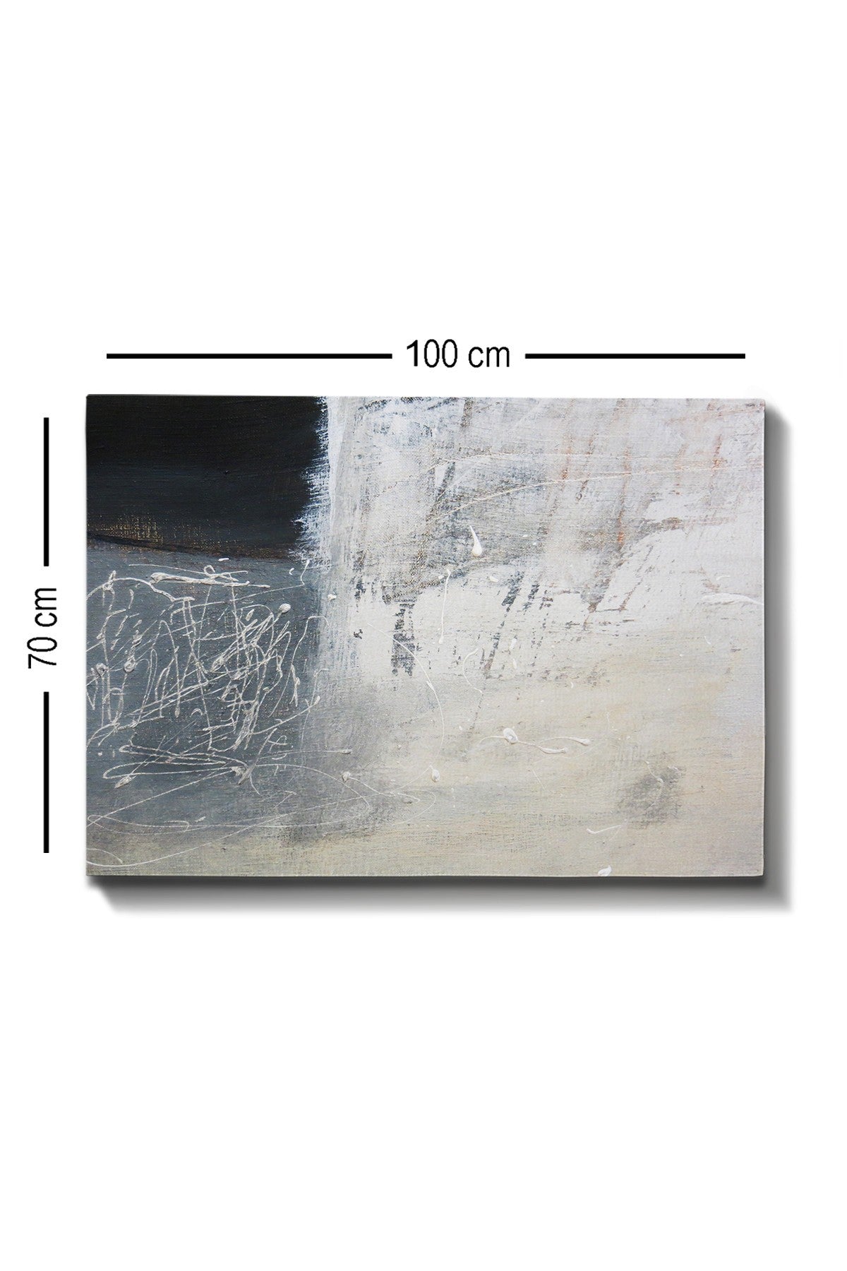 Impressionante pintura decorativa em tela, 70 x 100 cm | 100% tela, 100% moldura de madeira (3 cm de espessura) | Perfeito para amantes de decoração e arte