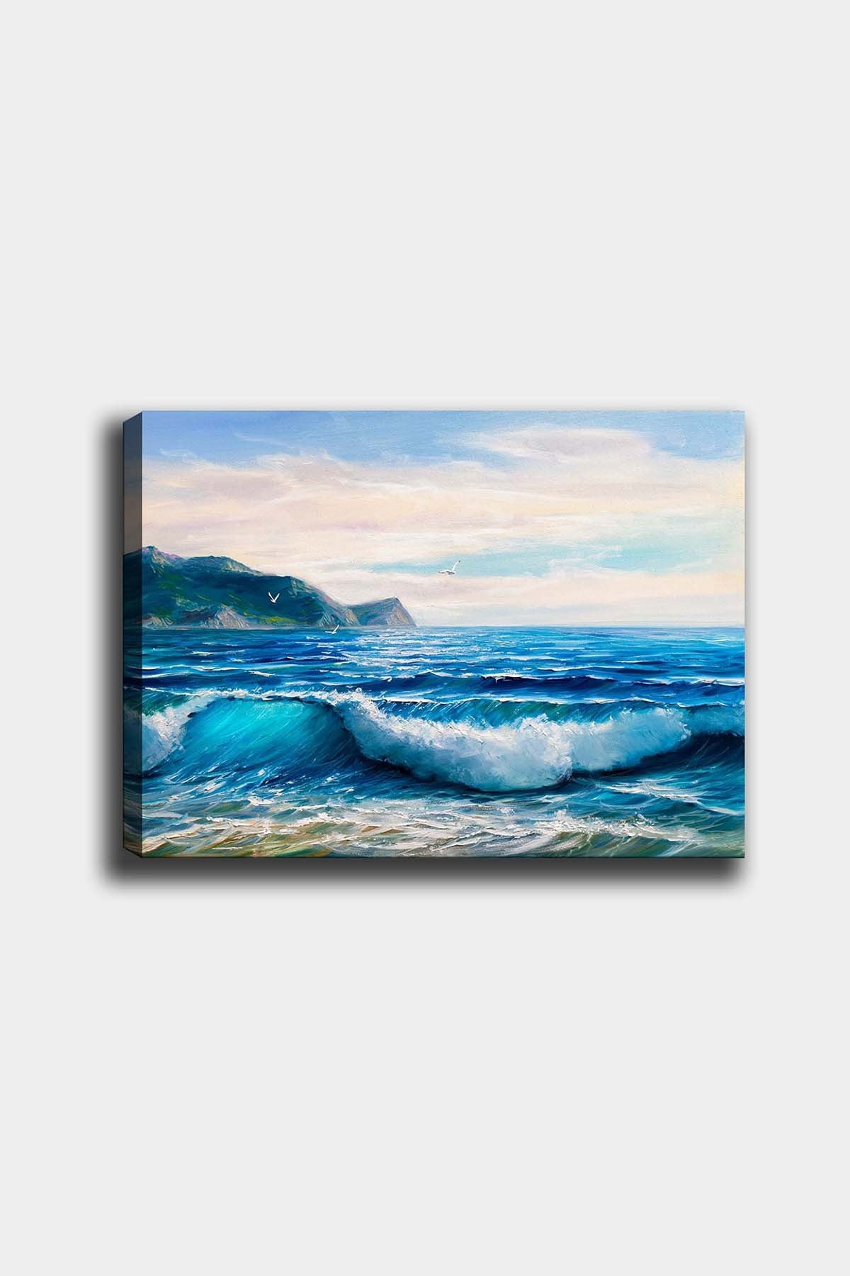 Impressionante pintura decorativa em tela, 50 x 70 cm | 100% tela, 100% moldura de madeira (3 cm de espessura) | Perfeita para amantes de decoração e arte