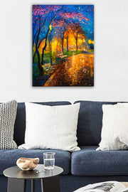 Impressionante pintura decorativa em tela, 50 x 70 cm | 100% tela, 100% moldura de madeira (3 cm de espessura) | Perfeita para amantes de decoração e arte