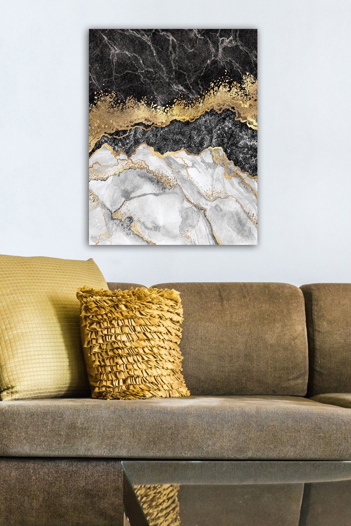 Impressionante pintura decorativa em tela, 50 x 70 cm | 100% tela, 100% moldura de madeira (3 cm de espessura) | Perfeita para amantes de decoração e arte