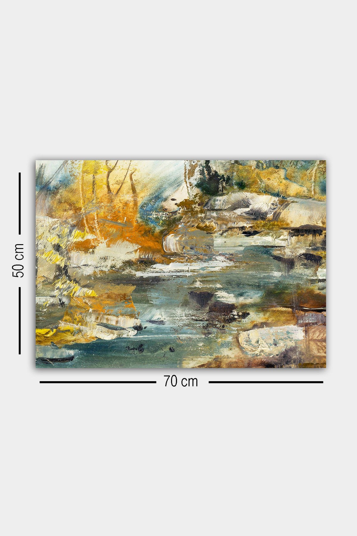 Impressionante pintura decorativa em tela, 50 x 70 cm | 100% tela, 100% moldura de madeira (3 cm de espessura) | Perfeita para amantes de decoração e arte