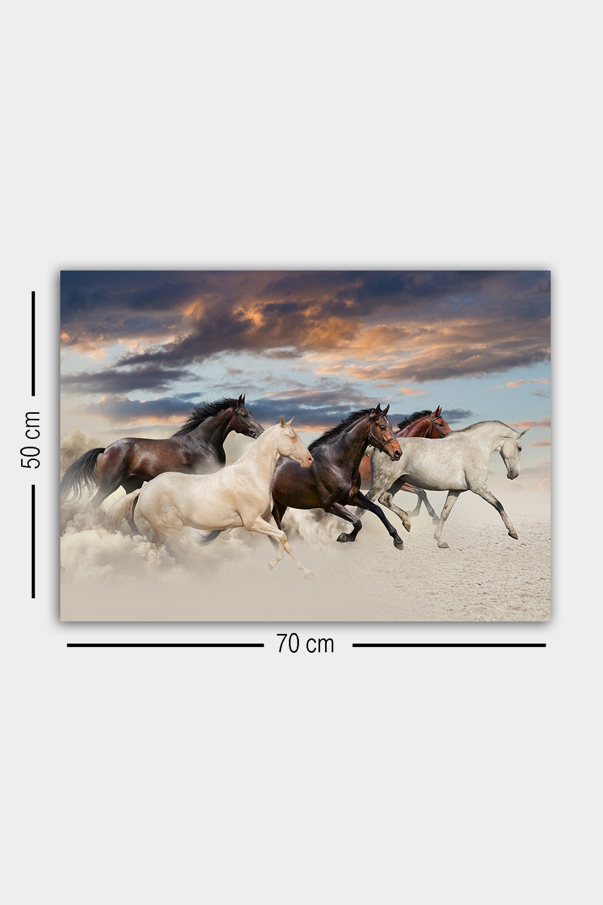Impressionante pintura decorativa em tela, 50 x 70 cm | 100% tela, 100% moldura de madeira (3 cm de espessura) | Perfeita para amantes de decoração e arte