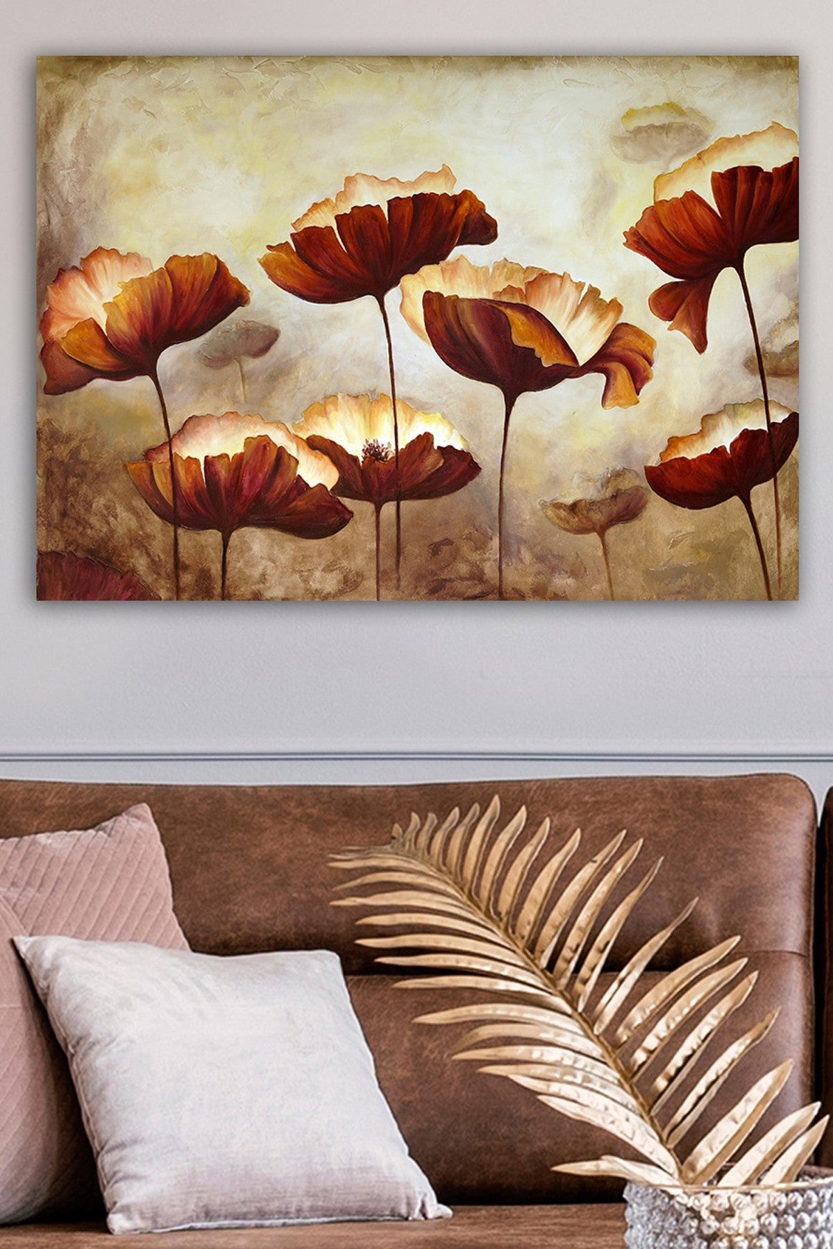 Impressionante pintura decorativa em tela, 50 x 70 cm | 100% tela, 100% moldura de madeira (3 cm de espessura) | Perfeita para amantes de decoração e arte