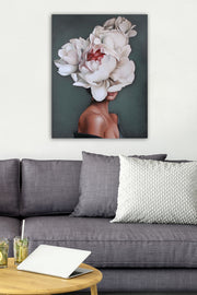Impressionante pintura decorativa em tela, 50 x 70 cm | 100% tela, moldura de madeira com 3 cm de espessura | Perfeito para amantes de decoração e arte, artista anônimo
