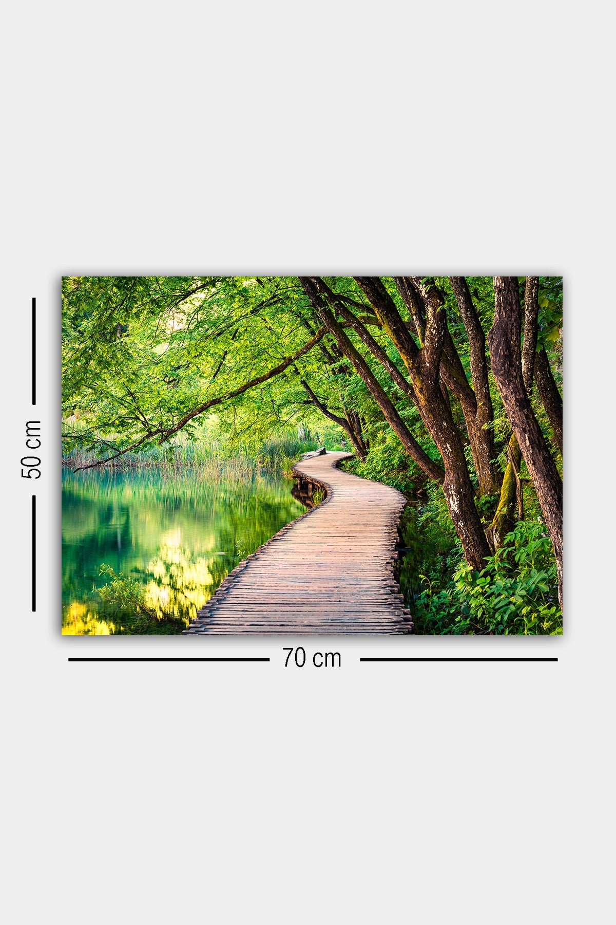 Impressionante pintura decorativa em tela, 50 x 70 cm | 100% tela, 100% moldura de madeira (3 cm de espessura) | Perfeita para amantes de decoração e arte