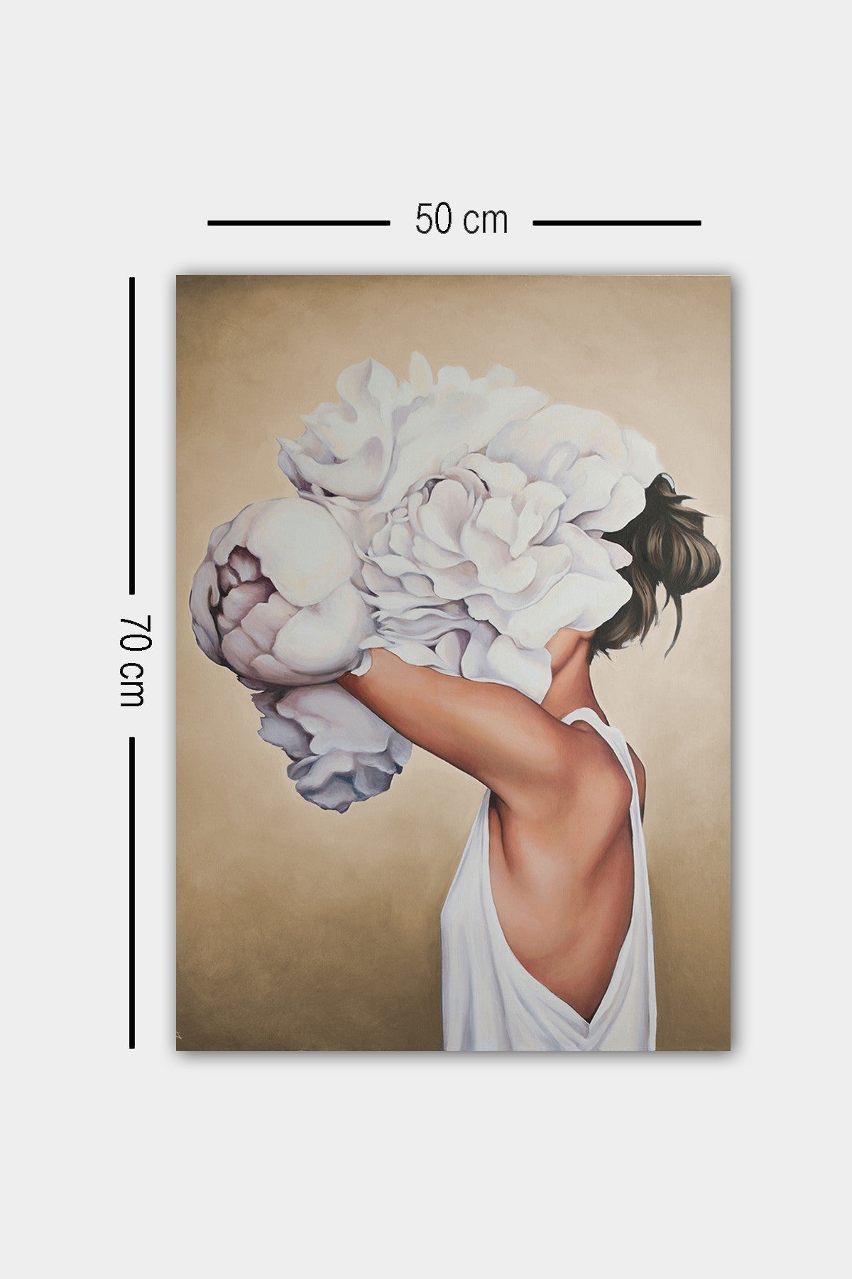 Impressionante pintura decorativa em tela, 50 x 70 cm | 100% tela, 100% moldura de madeira (3 cm de espessura) | Perfeita para amantes de decoração e arte
