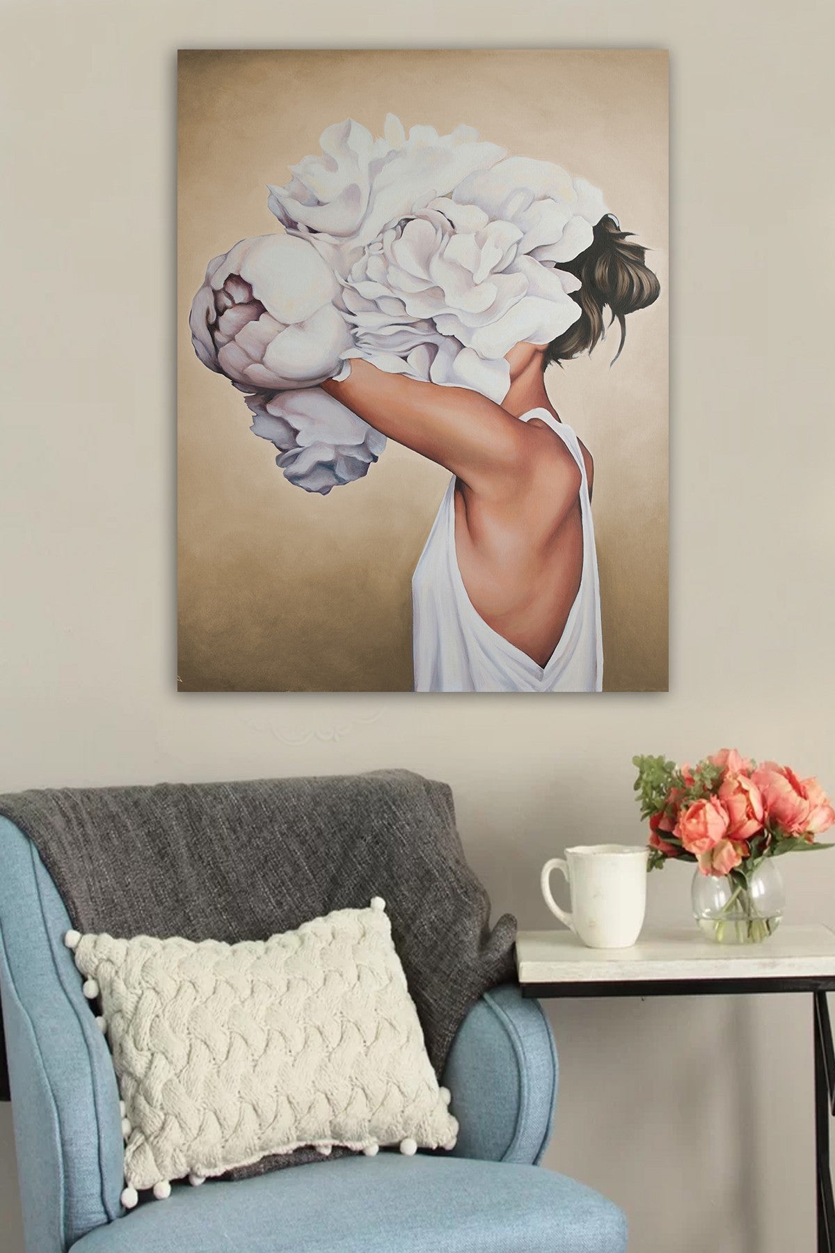 Impressionante pintura decorativa em tela, 70 x 100 cm | 100% tela, 100% moldura de madeira (3 cm de espessura) | Perfeito para amantes de decoração e arte