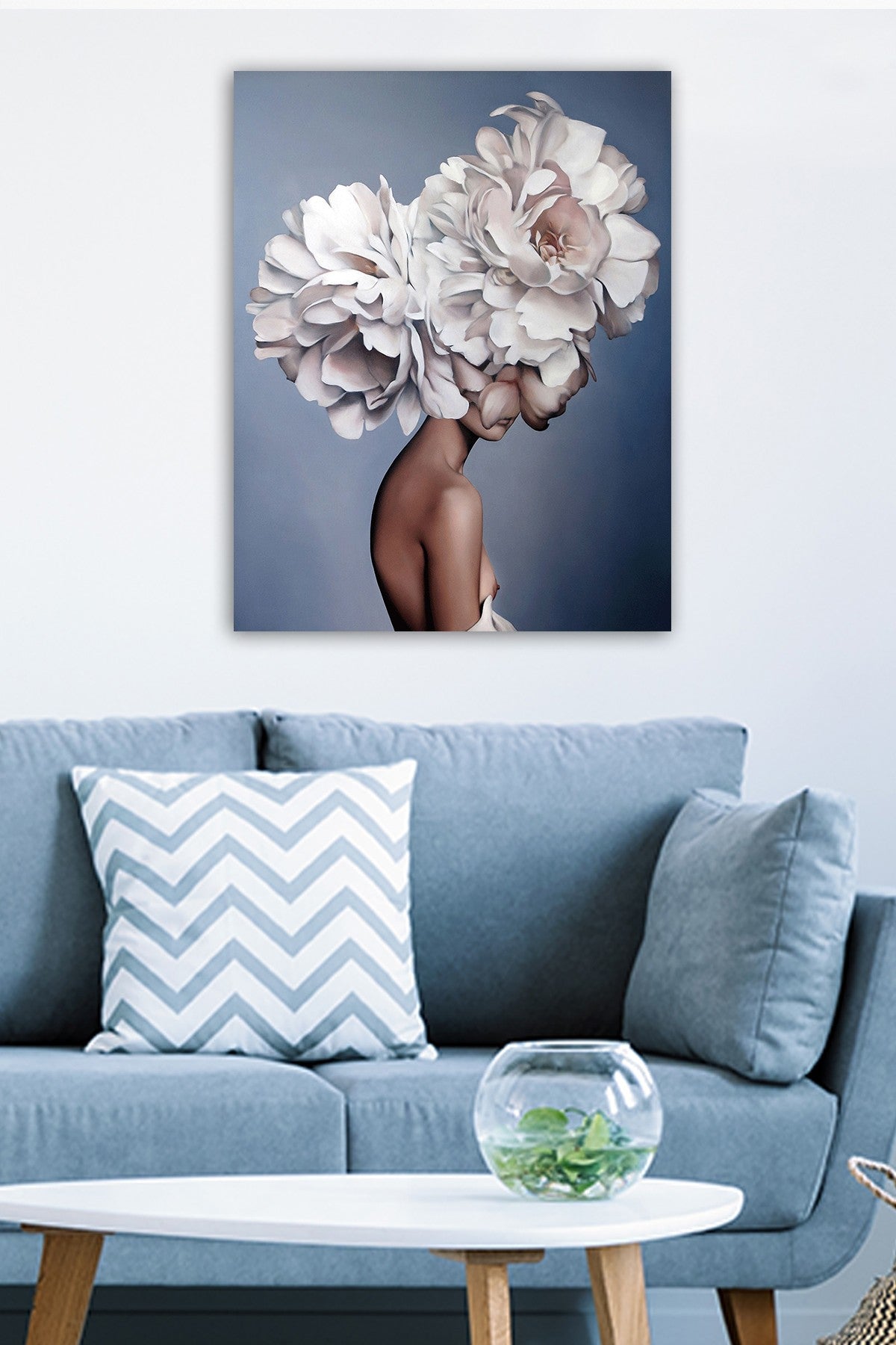 Impressionante pintura decorativa em tela, 50 x 70 cm | 100% tela, 100% moldura de madeira (3 cm de espessura) | Perfeita para amantes de decoração e arte