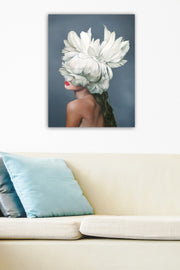 Impressionante pintura decorativa em tela, 50 x 70 cm | 100% tela, moldura de madeira com 3 cm de espessura | Perfeito para amantes de decoração e arte, artista anônimo