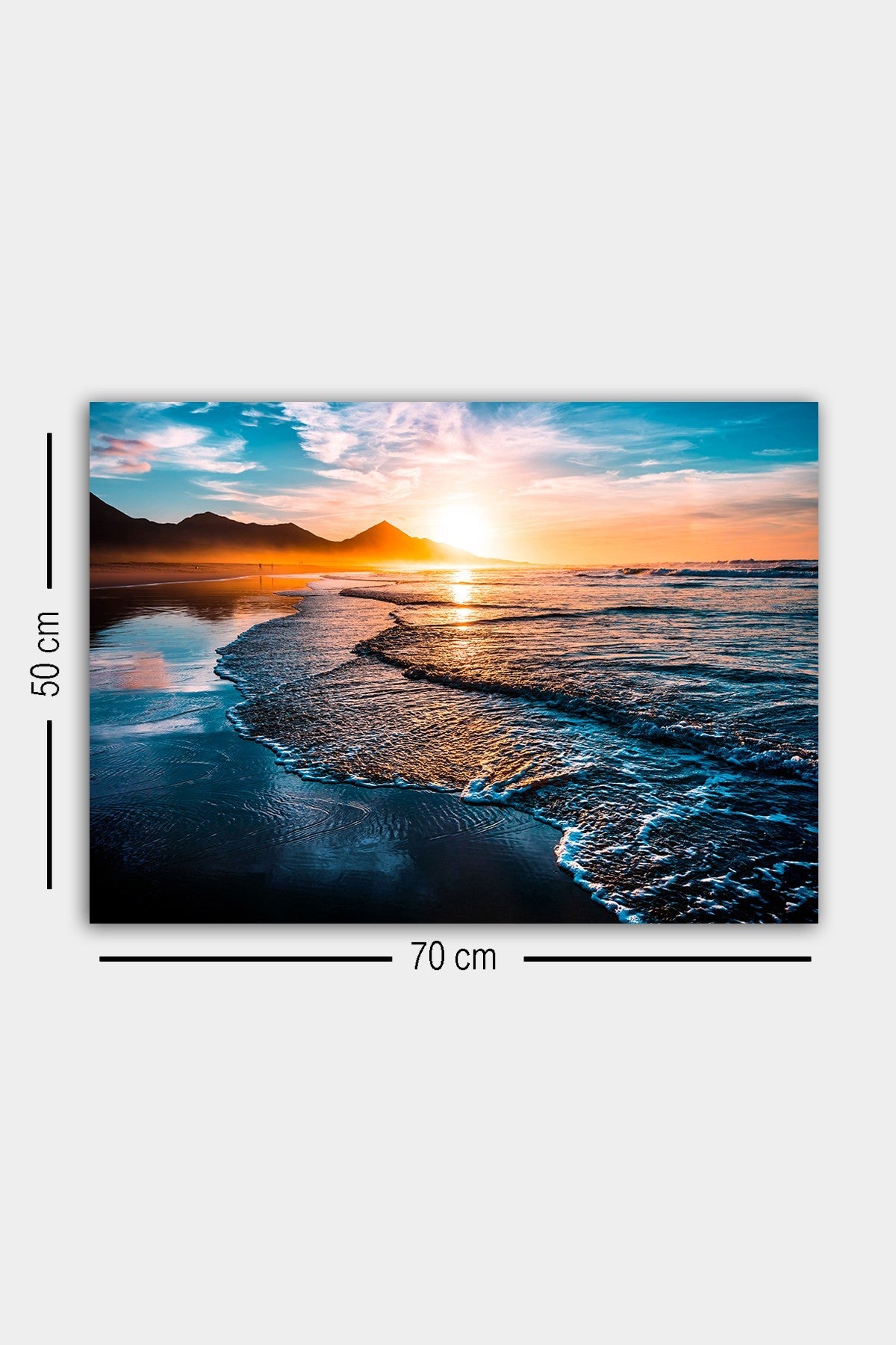 Impressionante pintura decorativa em tela, 50 x 70 cm | 100% tela, 100% moldura de madeira (3 cm de espessura) | Perfeita para amantes de decoração e arte