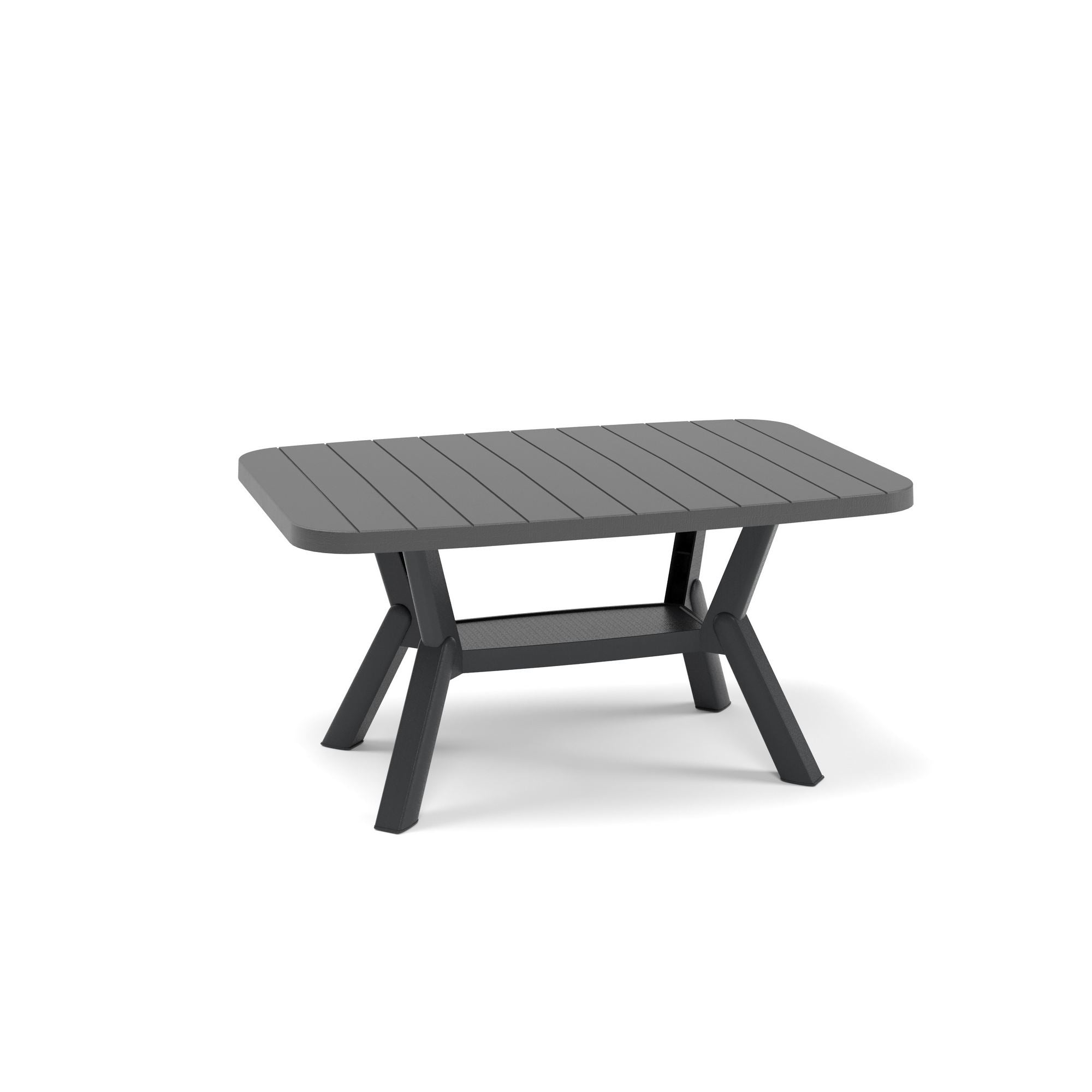 Mesa de Centro – 52,5 x 45-60 x 90 cm – Antracite e Carvão – Polipropileno
