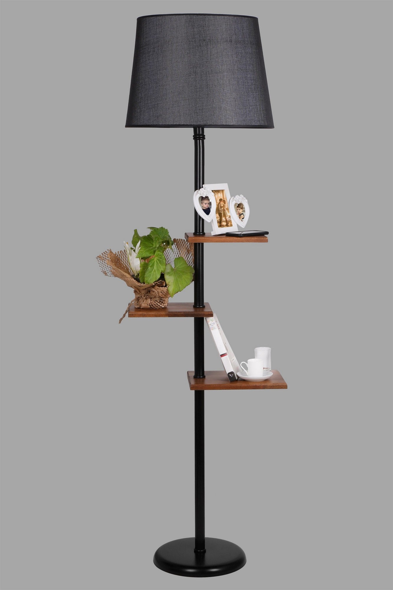 Candeeiro de Pé-Moda-Preto