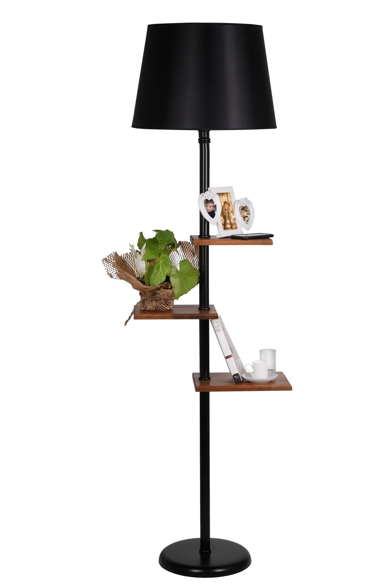 Candeeiro de Pé-Moda-Preto
