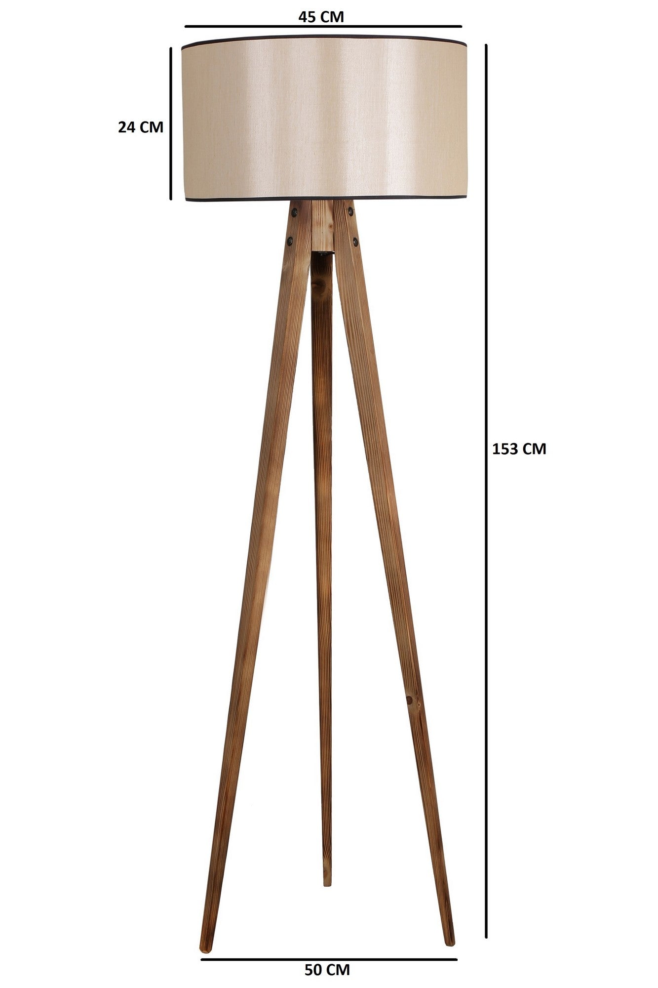 Candeeiro de Pé-Tripod-Marrom