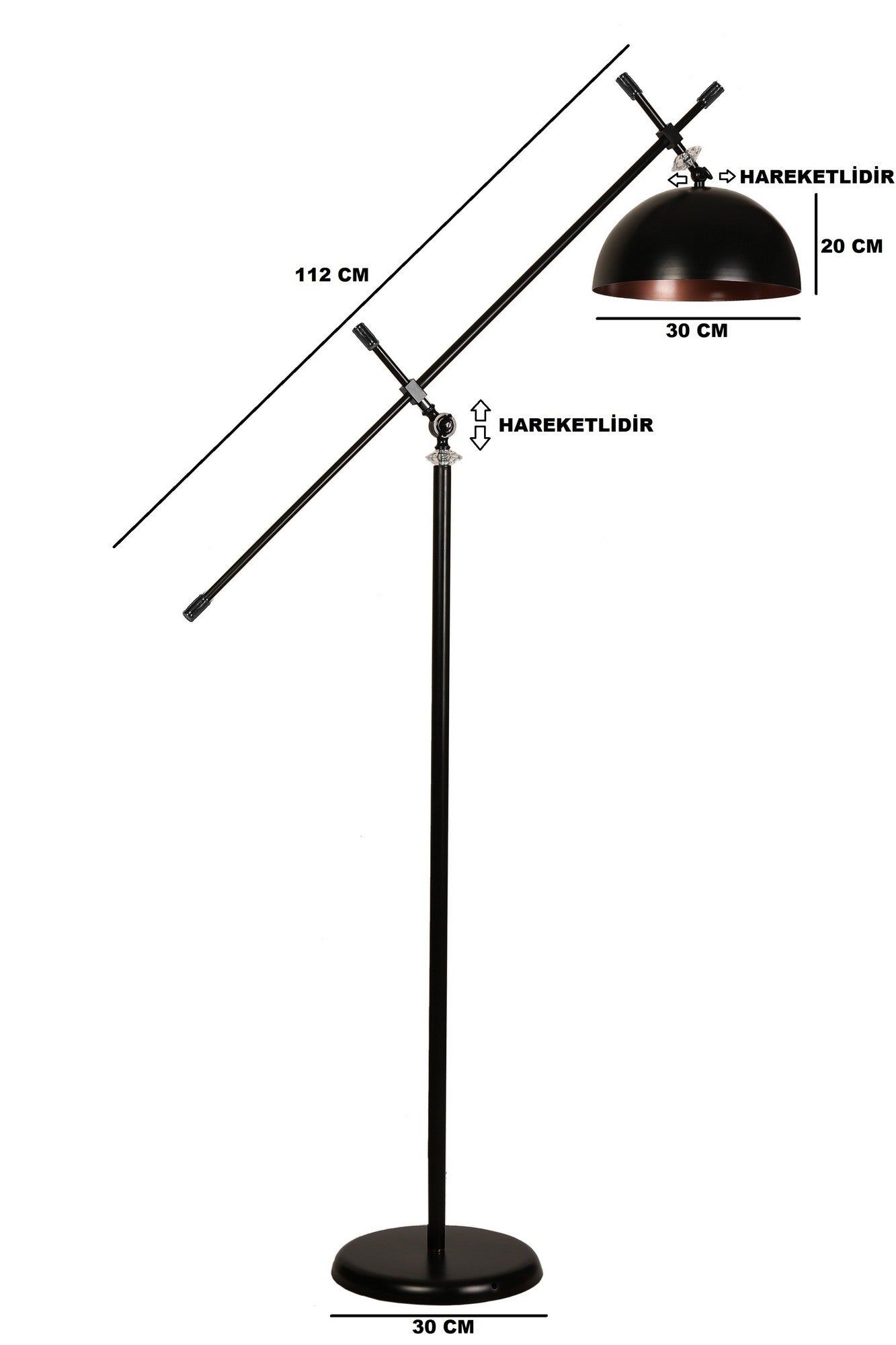 Candeeiro de Pé-Hans-Preto
Cromado