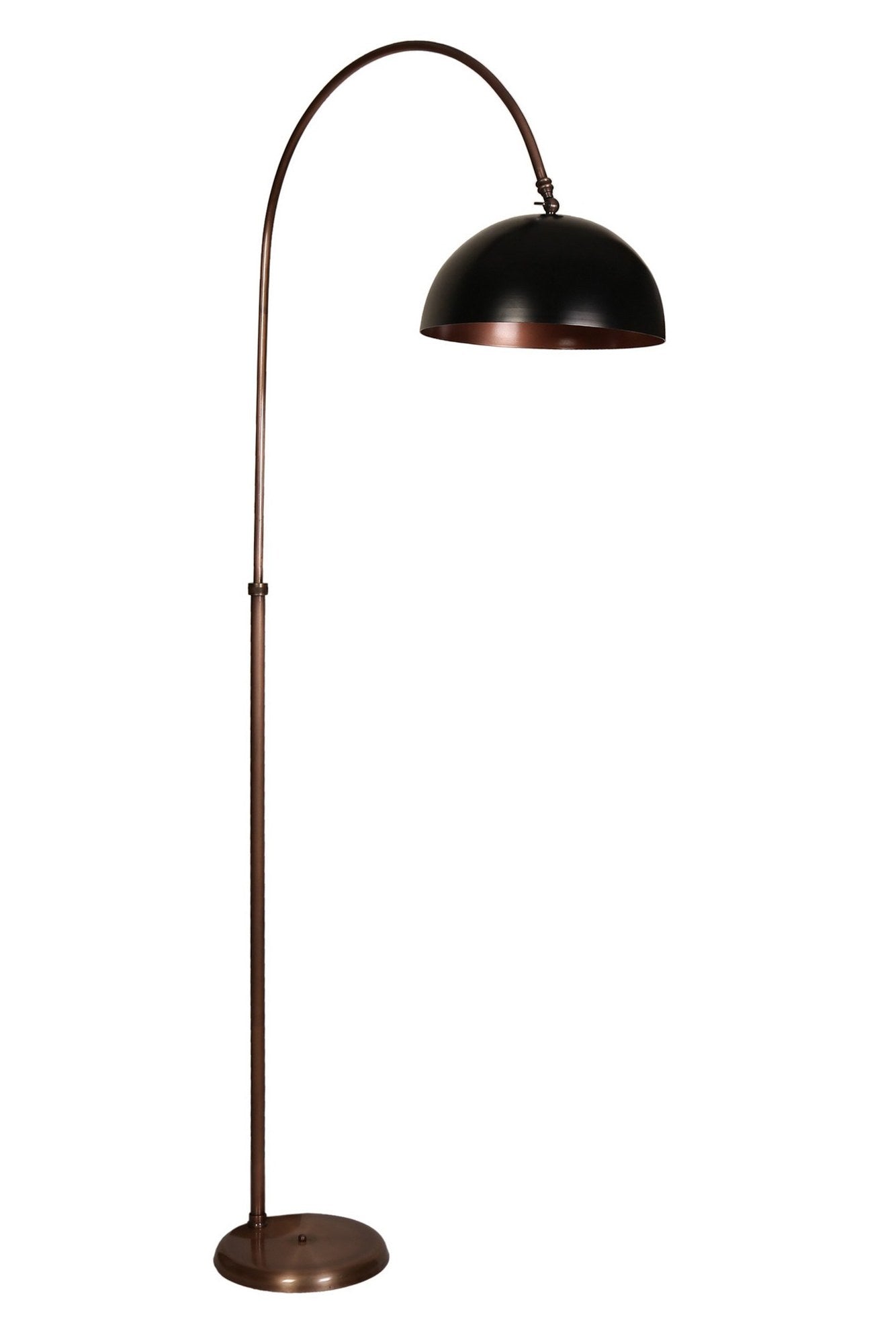 Candeeiro de Pé – 200 cm – Preto e Cromado – Metal
