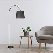 Candeeiro de Pé – 200cm – Preto – Metal e Tecido