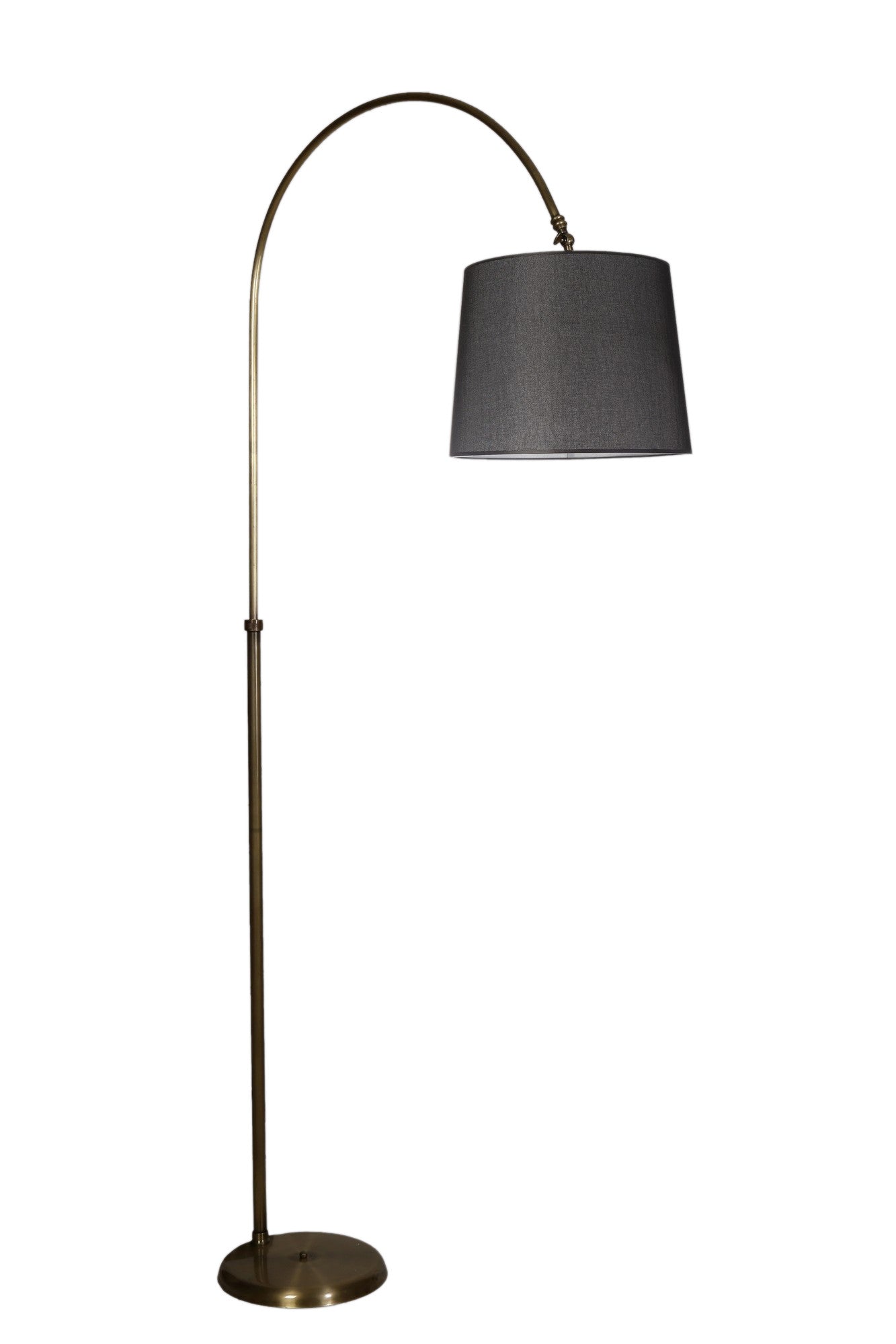 Candeeiro de Pé – 200cm – Preto – Metal e Tecido