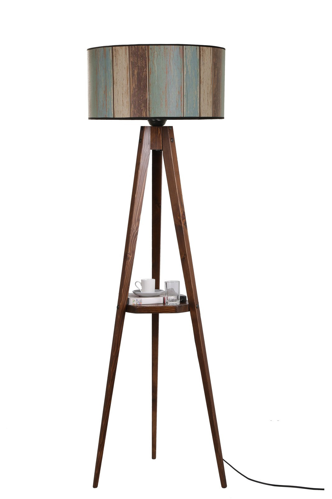 Candeeiro de Pé – 153 cm – Multicolorido – Madeira de PINUS
