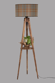 Candeeiro de Pé de Madeira – 153 cm – Multicolorido