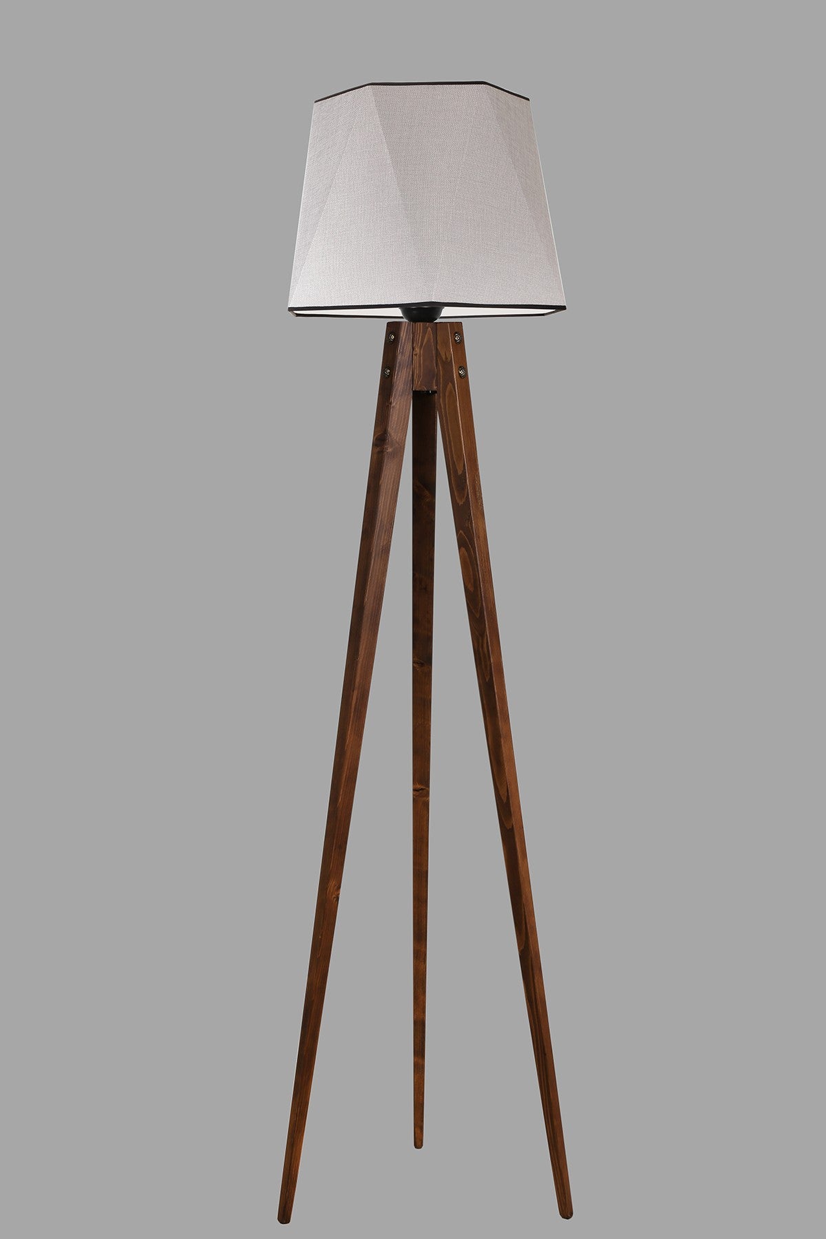Candeeiro de Pé – 165 cm – Cinza – Madeira – Modelo Coimbra