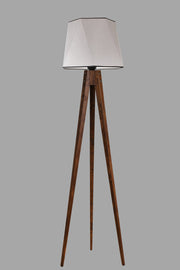 Candeeiro de Pé – 165 cm – Cinza – Madeira – Modelo Coimbra