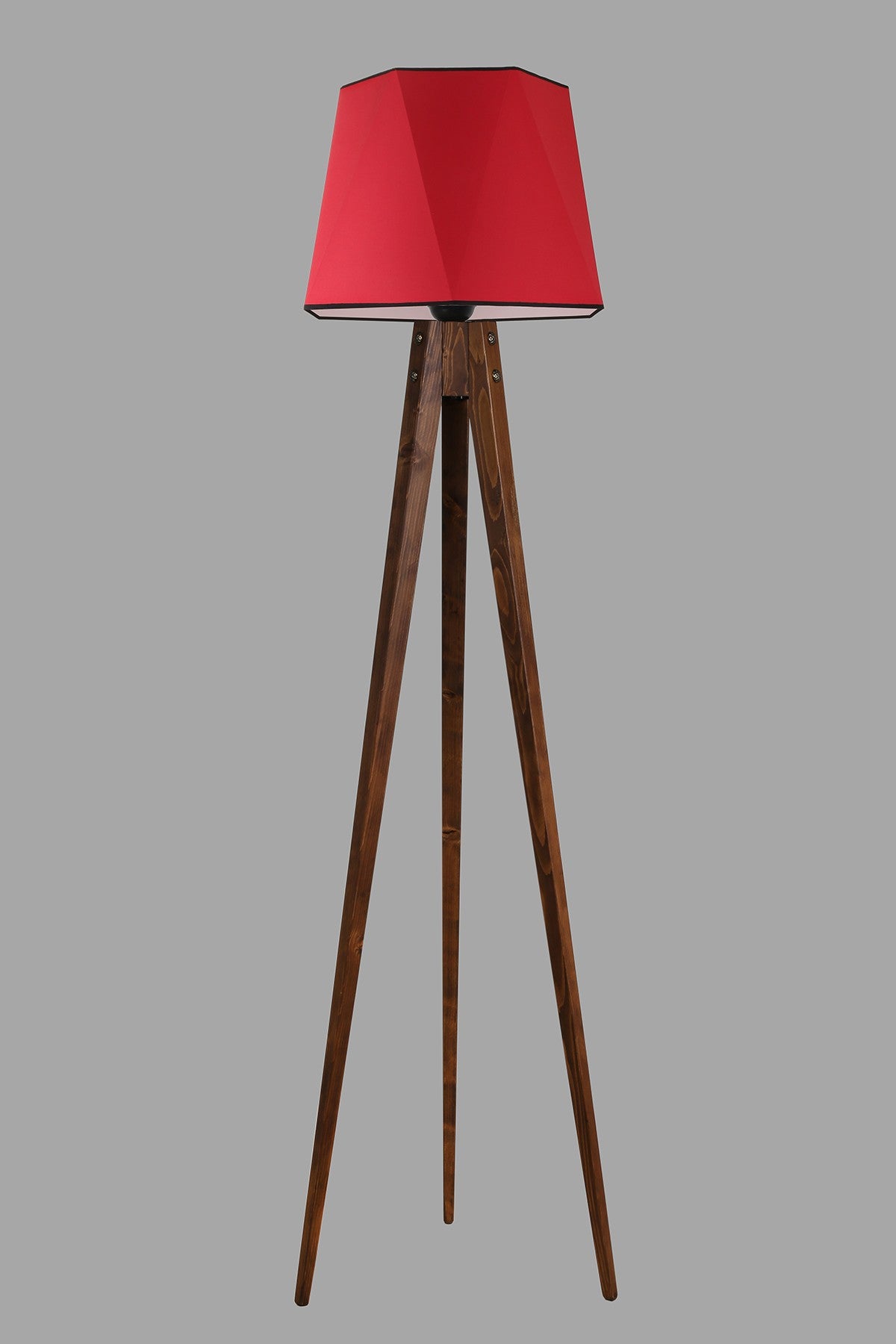 Candeeiro de Pé – 165 cm – Vermelho – Madeira
