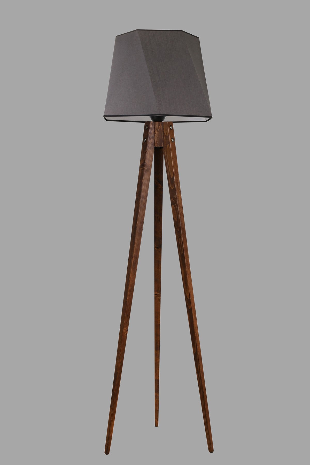 Candeeiro de Pé – 165 cm – Cinza Escuro – Madeira de Fir