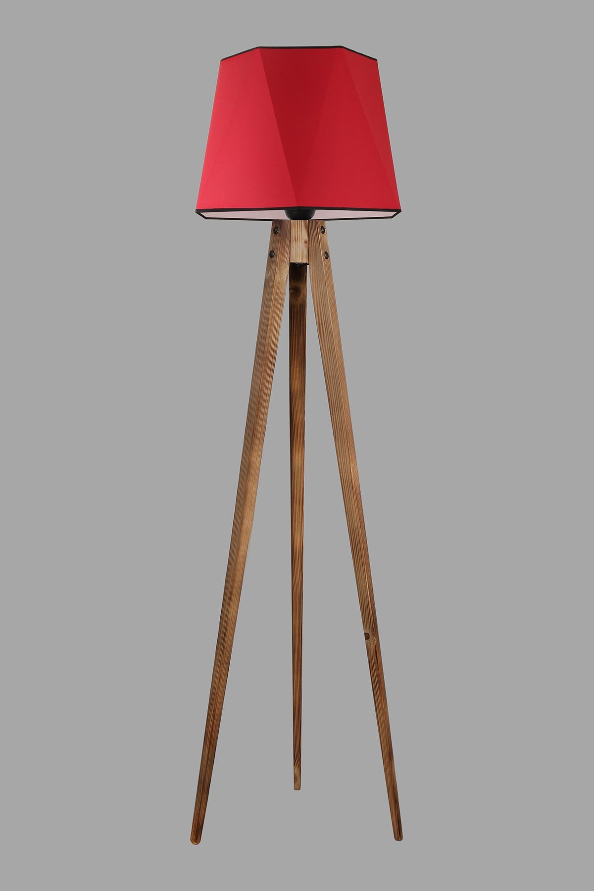 Candeeiro de Pé – 165 cm – Vermelho – Madeira