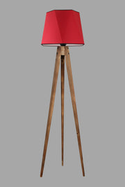Candeeiro de Pé – 165 cm – Vermelho – Madeira