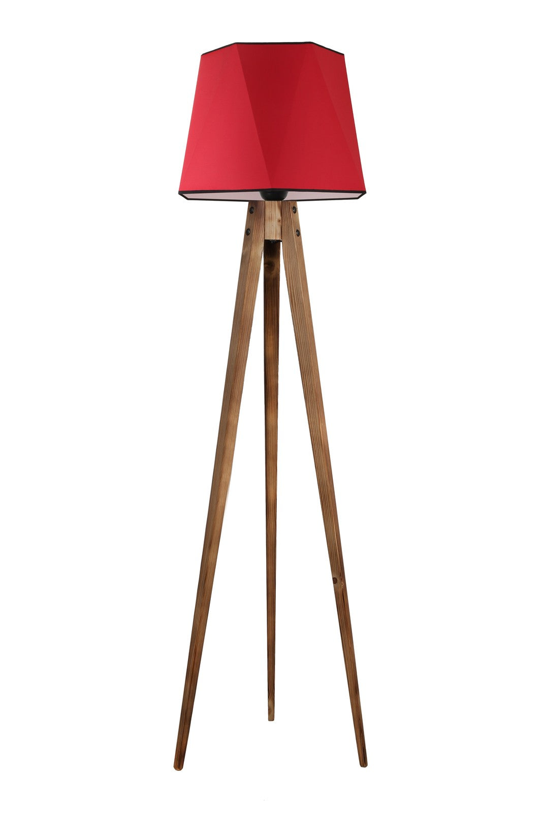 Candeeiro de Pé – 165 cm – Vermelho – Madeira