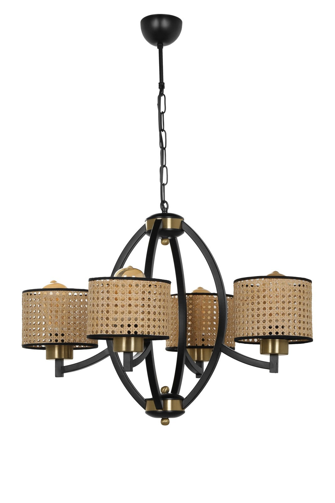 Candeeiro de Teto – 60 cm de diâmetro e 80 cm de altura – castanho – metálico