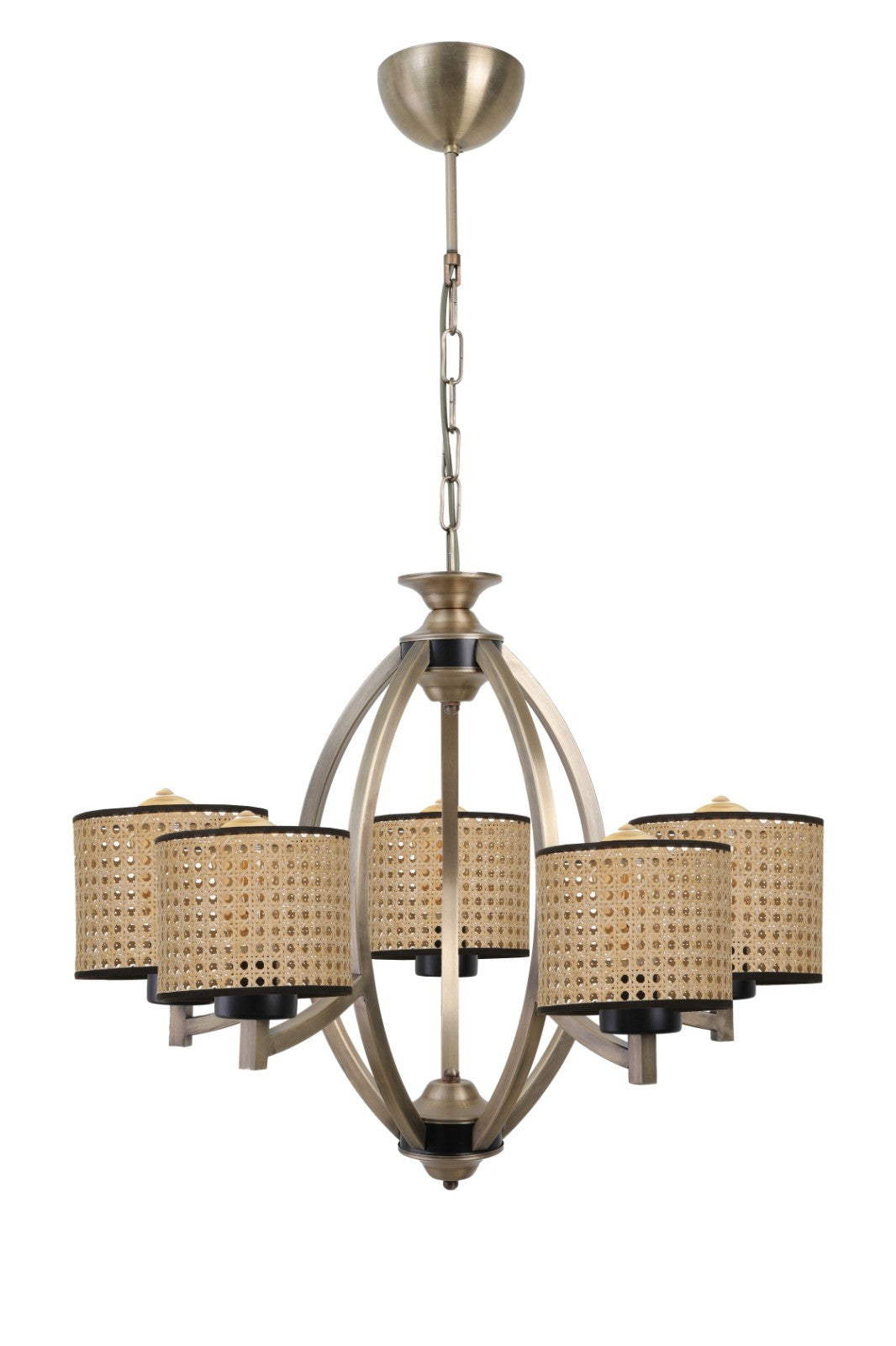 Candeeiro de Teto – 60 cm – Marrom – Metal